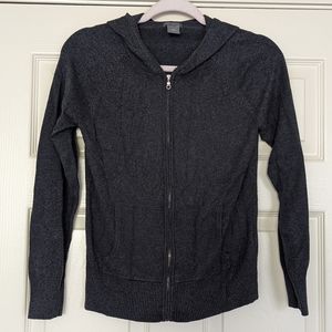 Ann Taylor Small Gray Zip-up Sweater Jacket